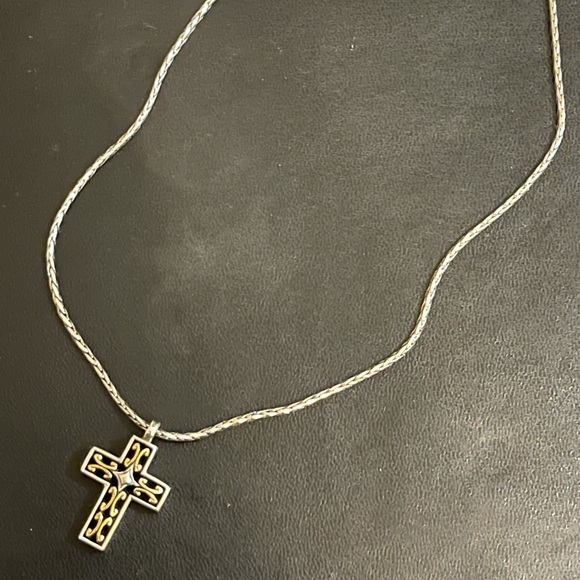 BRIGHTON SEVILLE CROSS Gold Silver Pendant NECKLACE - Picture 2 of 6